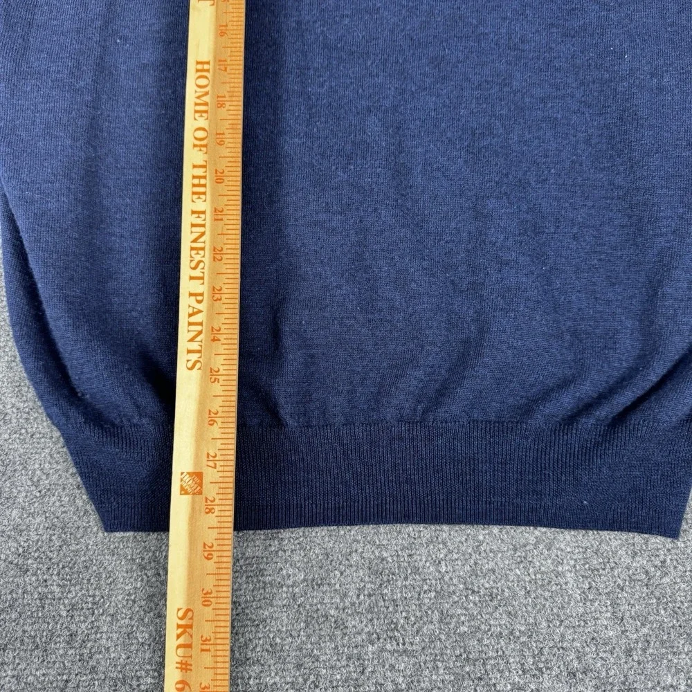 Jos A Bank Sweater‎ Mens XL Blue 100% Merino Wool Knit Pullover Long Sleeve